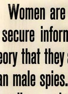 Beware Female Spies WW1 Espionage Warning Poster 24x38  