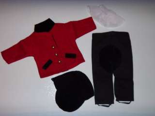 DOLL CLOTHES FITS AMERICAN GIRL 18 RED BLACK HORSE RIDING OUTFIT 4 PC