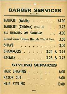 OLD BARBER SHOP~HAIRDRESSING~HARTFORD CT~HAIR CUT~STYLE POSTERS~ORIG 