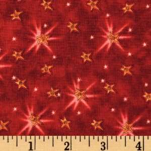  44 Wide The The Great I Am Shining Stars Red Fabric By 