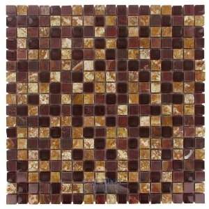   stone & glass mosaic tile in ruby tuesday