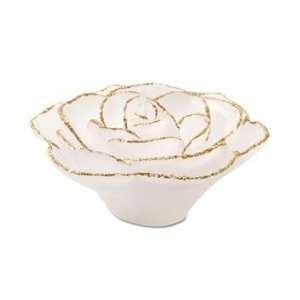   Rose Floating Candle   White w/ Gold Glitter Arts, Crafts & Sewing