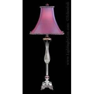  Schonbek Cellini Pink Shade Buffet Table Lamp
