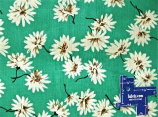 COTTON FABRIC~Daisy FloralEmerald Green~3y+~Mayar Silk  