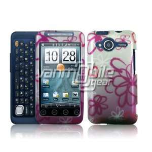 Pink Lotus Flower Design Case for the HTC Evo Shift + screen protector 