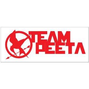  Hunger Games Team Peeta Design 2 Sticker Decal. Red 