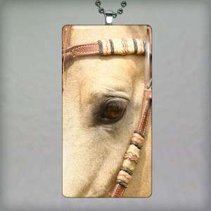Horse Altered Art Glass Tile Necklace Pendant 424  
