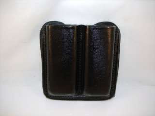 LEATHER DOUBLE MAGAZINE MAG POUCH 4 GLOCKS 9MM 40 9  