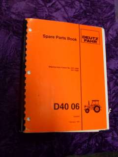Deutz D4006 Spare Parts Manual  