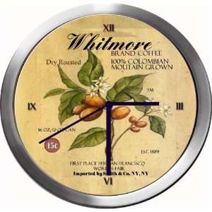  WHITMORE 14 Inch Coffee Metal Clock Quartz Movement 