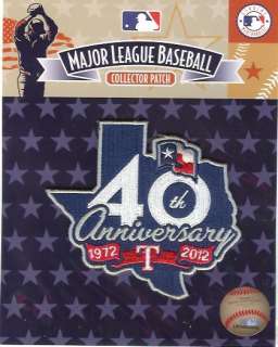 2012 Texas Rangers 40th Anniversary Jersey Patch   100% Authentic &l 