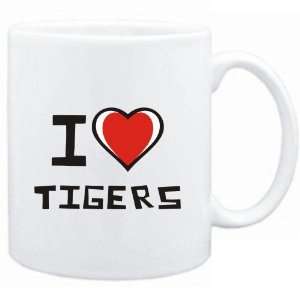  Mug White I love Tigers  Animals