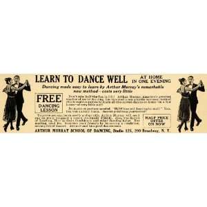  1922 Ad Arthur Murray Dance Studio 125 290 Broadway NY 