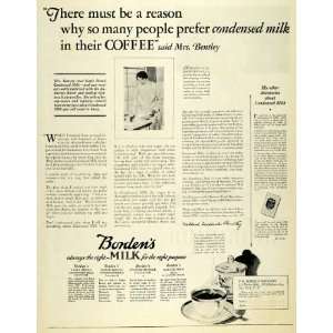   Milk Coffee Eagle Brand Dairy   Original Print Ad