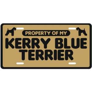  NEW  PROPERTY OF MY KERRY BLUE TERRIER  LICENSE PLATE 