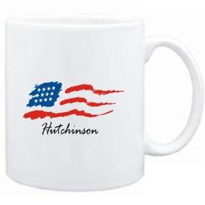  Mug White  Hutchinson   US Flag  Usa Cities Sports 