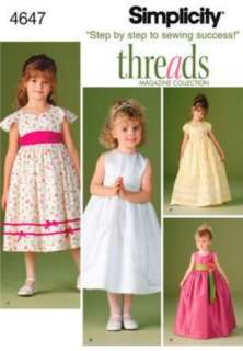 Simplicity Pattern 4647 Toddler Girl Casual Party Dress  