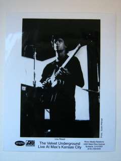 Velvet Underground Lou Reed Publicity Photograph 8x10 Maxs Kansas 