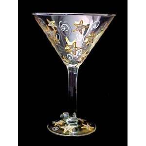 Wishing on the Stars Design   Hand Painted   Grande Martini Glass   10 