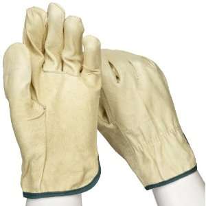 West Chester 994 Leather Glove, Shirred Elastic Wrist Cuff, 9.75 