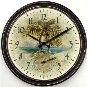  Symmetry 14 Indoor/Outdoor Palm Trees Thermometer Clock 