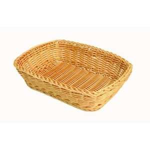  Rectangular Woven Basket, 12 x 9 x 3 Inch, Plastic 