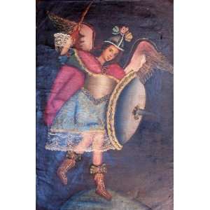  Archangel Michael Cuzco Oil Painting San Miguel Saint 