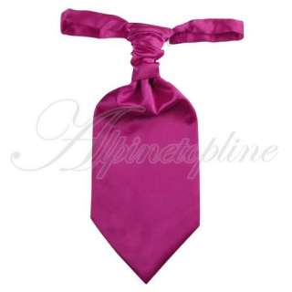 talian Satin Wedding Scrunch Cravat Ruche Necktie Ties  