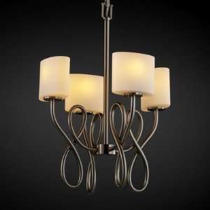 Capellini Fusion Four Light Chandelier Shade Option Cone, Shade Color 