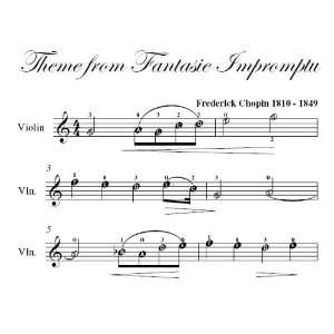  Fantasie Impromptu Theme Chopin Easy Violin Sheet Music Chopin Books