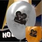 20 Hollywood Printed Gold Silver Balloons MOVIE CAMERA