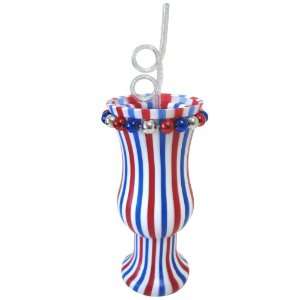   Party By Fun Time International Patriotic Hurricane Glass with Beads