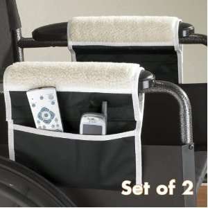 Wheelchair Armrests Fleece Pads   Set of 2