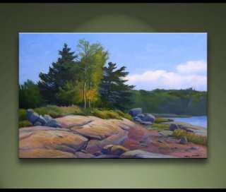 Shore Scene Maine Fine Art Landscape Painting Bechler  