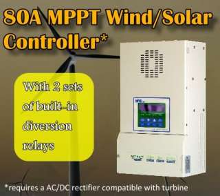 80A mppt SOLAR WIND charge controller regulator 12v 24v 48v LCD 