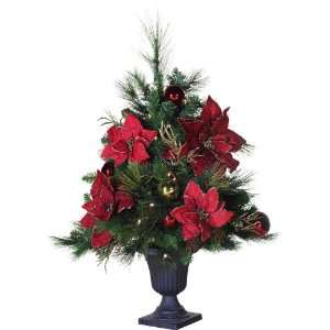   Tree   3 Crimson Harvest Battery Operated Table Top Potted Tree Home