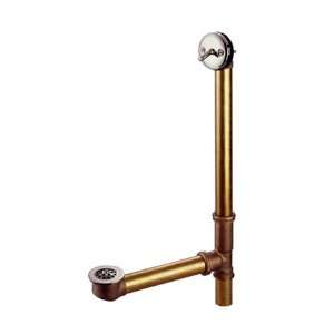   Nickel 16 Brass Tub Waste with Trip Lever, Overflow and Grid Drain Co