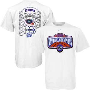   Gators 2006 National Champions Celebration Bracket White Youth T shirt