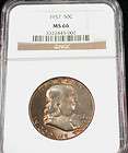 ANACS MS65 FBL FRANKLIN 50c  PRETTY, 1953 D PCGS MS65 FBL FRANKLIN 50c 