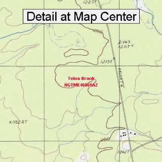   Topographic Quadrangle Map   Telos Brook, Maine (Folded/Waterproof