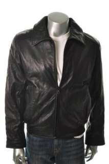 Tommy Hilfiger Mens Jacket Black Leather Coat M  