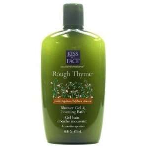 Kiss My Face Natural Shower Gel Rough Thyme Exfoliant 16 oz. (3 Pack 
