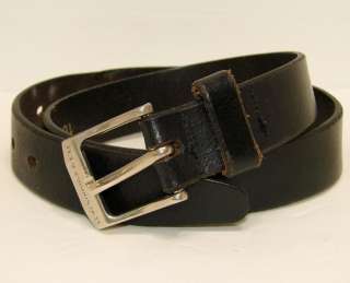 LEVI Strauss & Co. Black Leather Belt with Steel buckle Size 22 24 