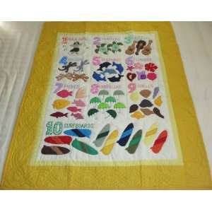   quilt Number crib baby comforter blanket hand quilted/wall hanging