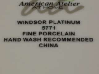 NEW ~ AMERICAN ATELIER ~ WINDSOR PLATINUM ~ SALAD PLATE #5771