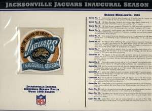 Willabee Ward JACKSONVILLE JAGUARS Inaugural 1995 Patch  