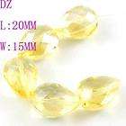 L6708 5pc 20*15mm Faceted Crystal Teardrop loose Beads  