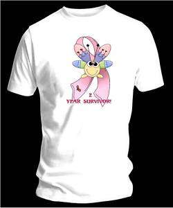 Any Year Breast Cancer Survivor Custom T Shirt Sm 5XL  
