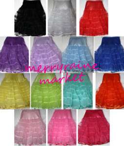 22 Inch Long Medium Knee Length Crinoline Petticoat Net Organdy 14 