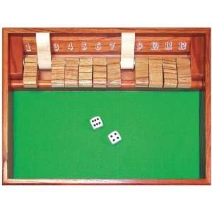 SHUT THE BOX Game   12 Numbers Brown Toys & Games